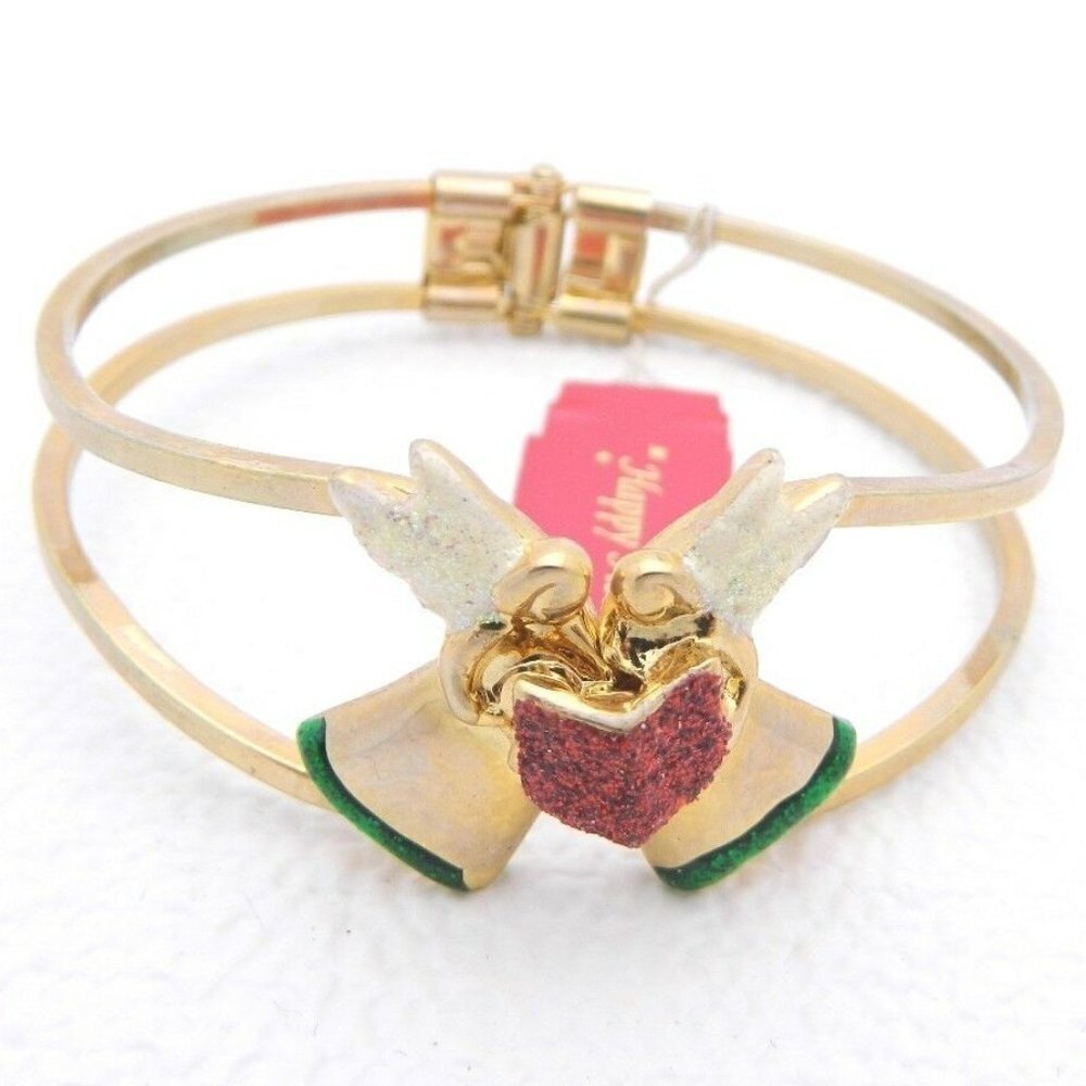 TC Signed Christmas Enamel Angel Bracelet